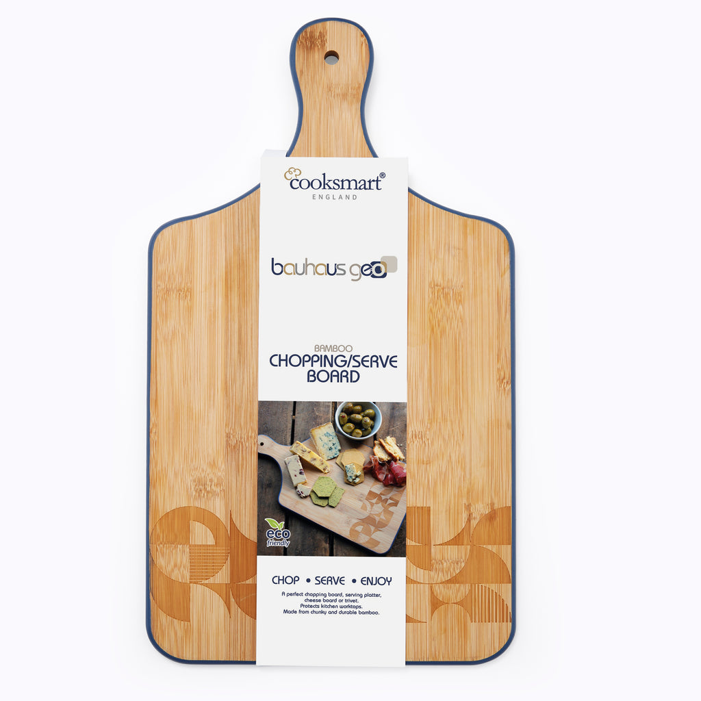 Cooksmart Bauhaus Geo Bamboo Paddle Board packed