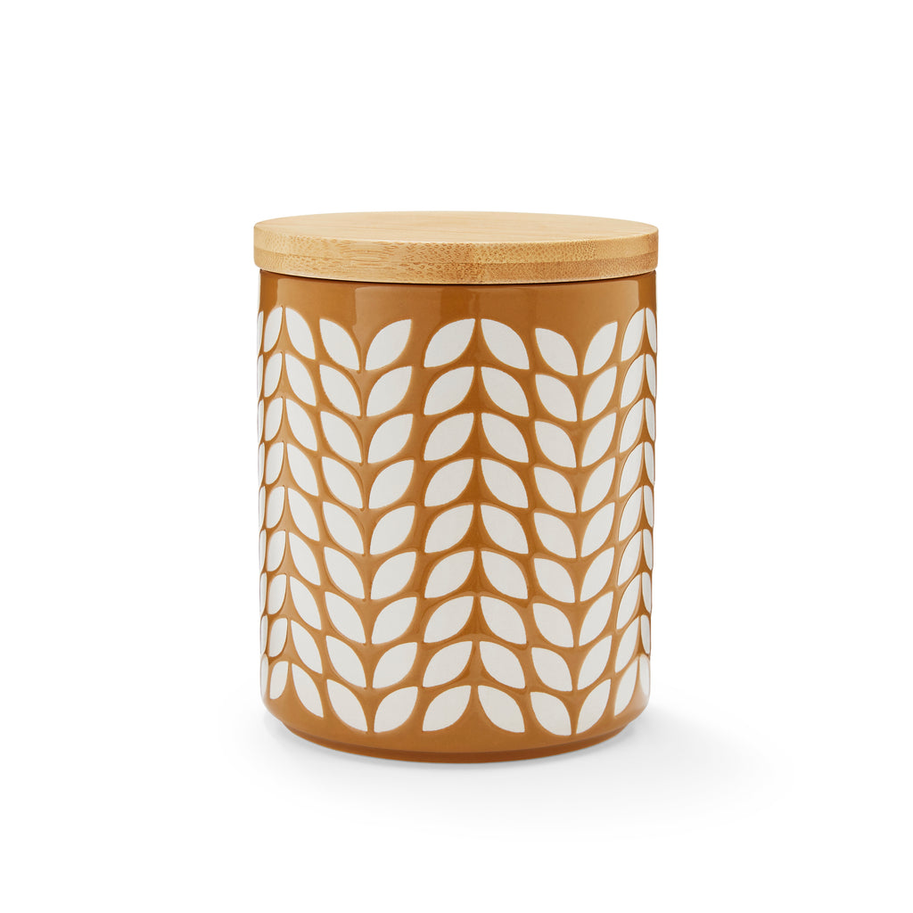 Cooksmart Bauhaus Geo Mustard Ceramic Canister