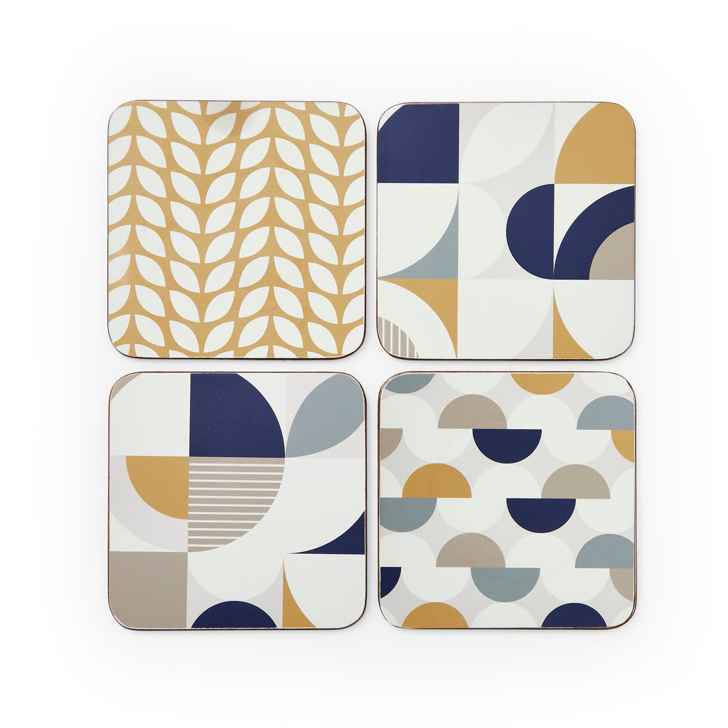 Cooksmart Bauhaus Geo Coasters Set Of 4