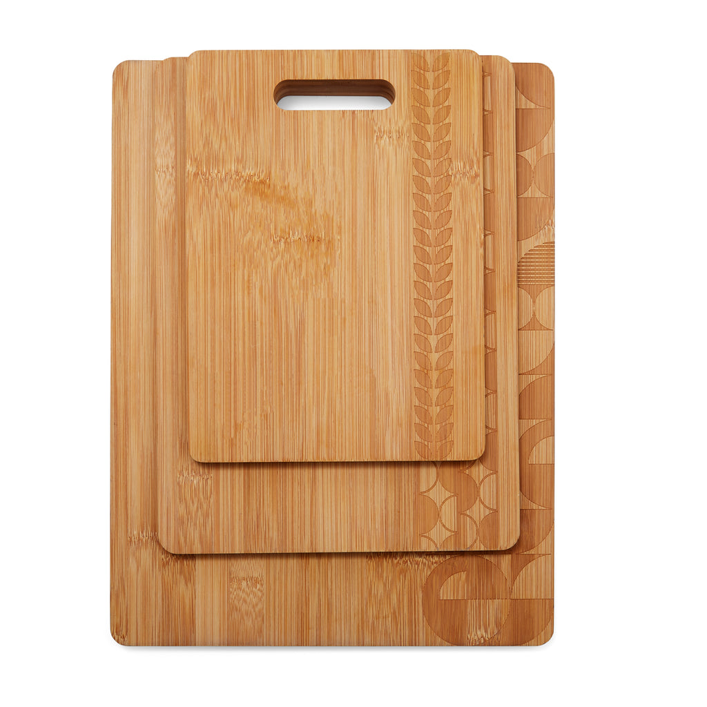 Cooksmart Bauhaus Geo Set Of 3 Bamboo Chopping Boards