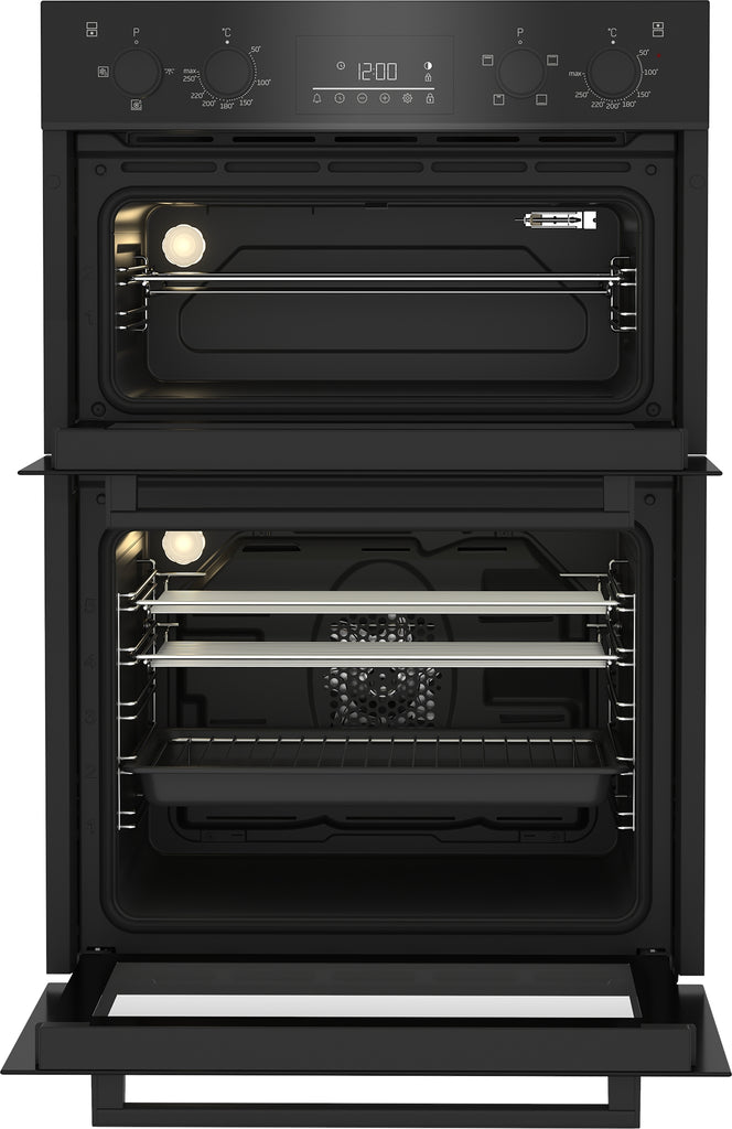 Built in Double Oven - Black opened