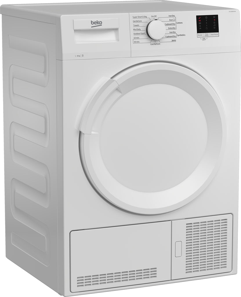 Freestanding 8Kg Condenser Tumble Dryer - White Side