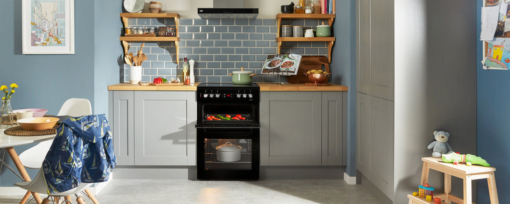 Electric Cooker with Ceramic Hob Black