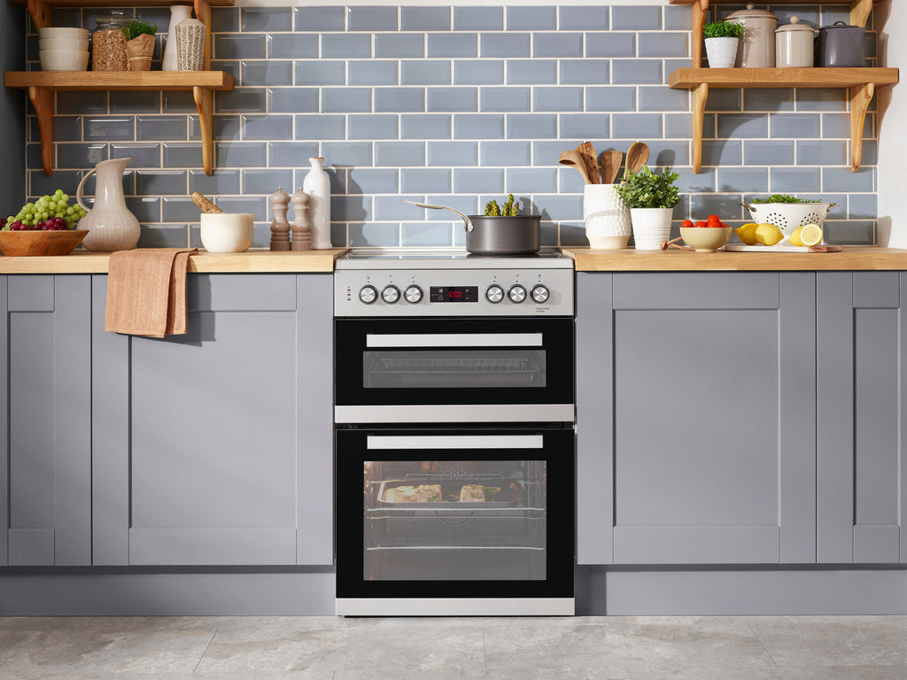 Beko KDC653S 60cm Double Oven Electric Cooker Silver