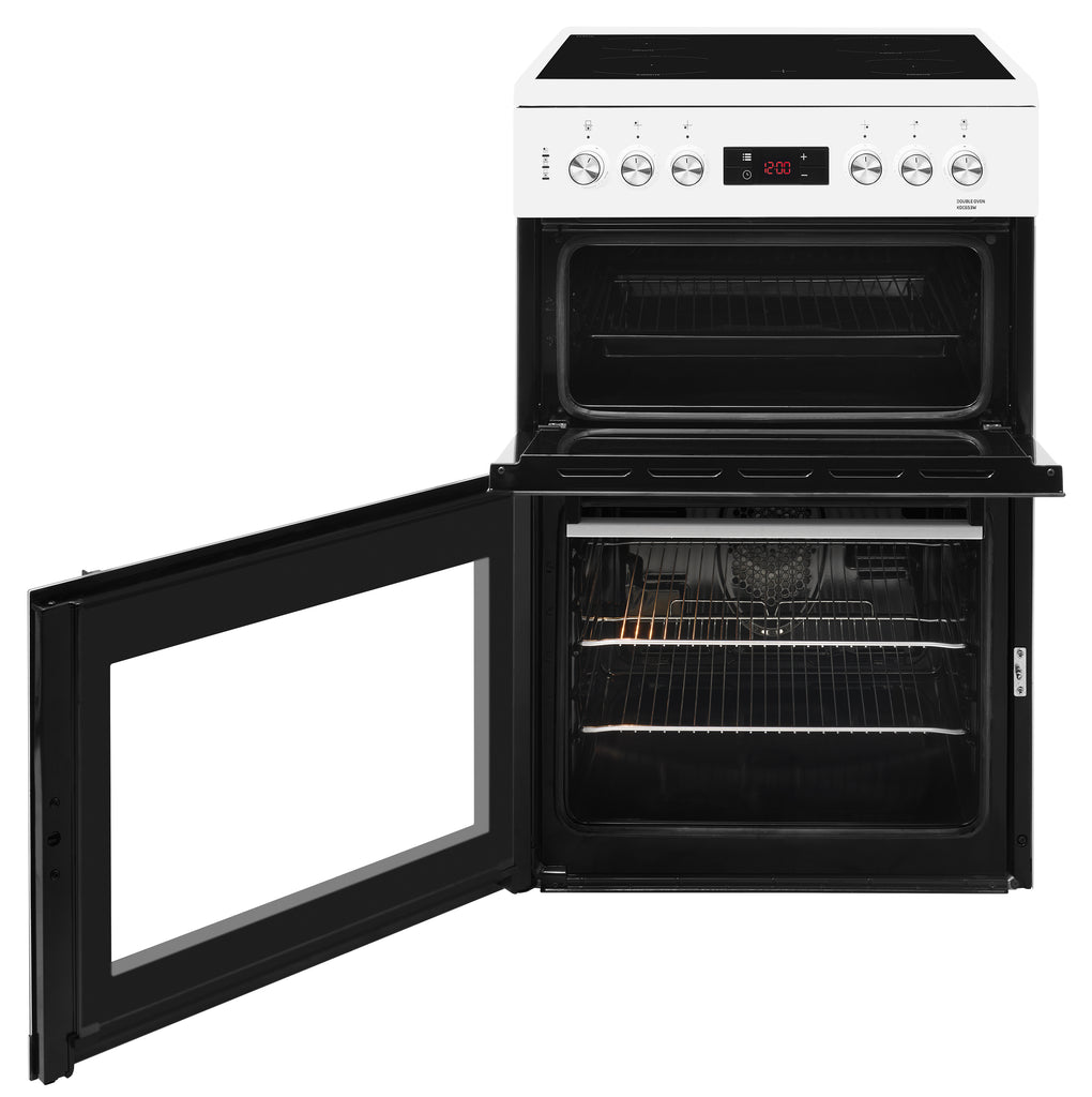 Beko KDC653W Double Oven Electric Cooker White Open