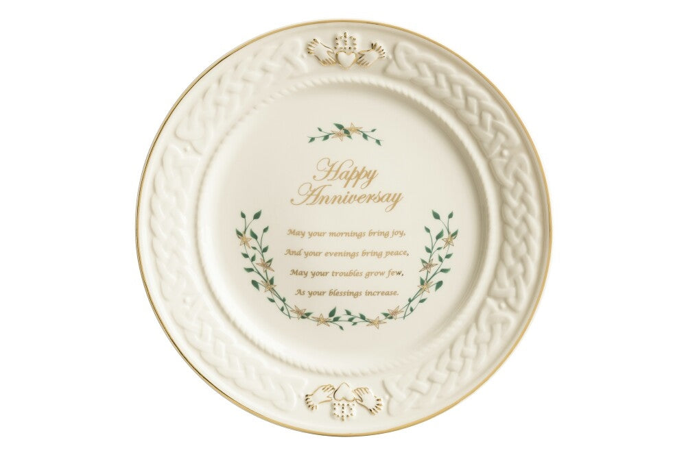 Belleek Happy Anniversary Plate