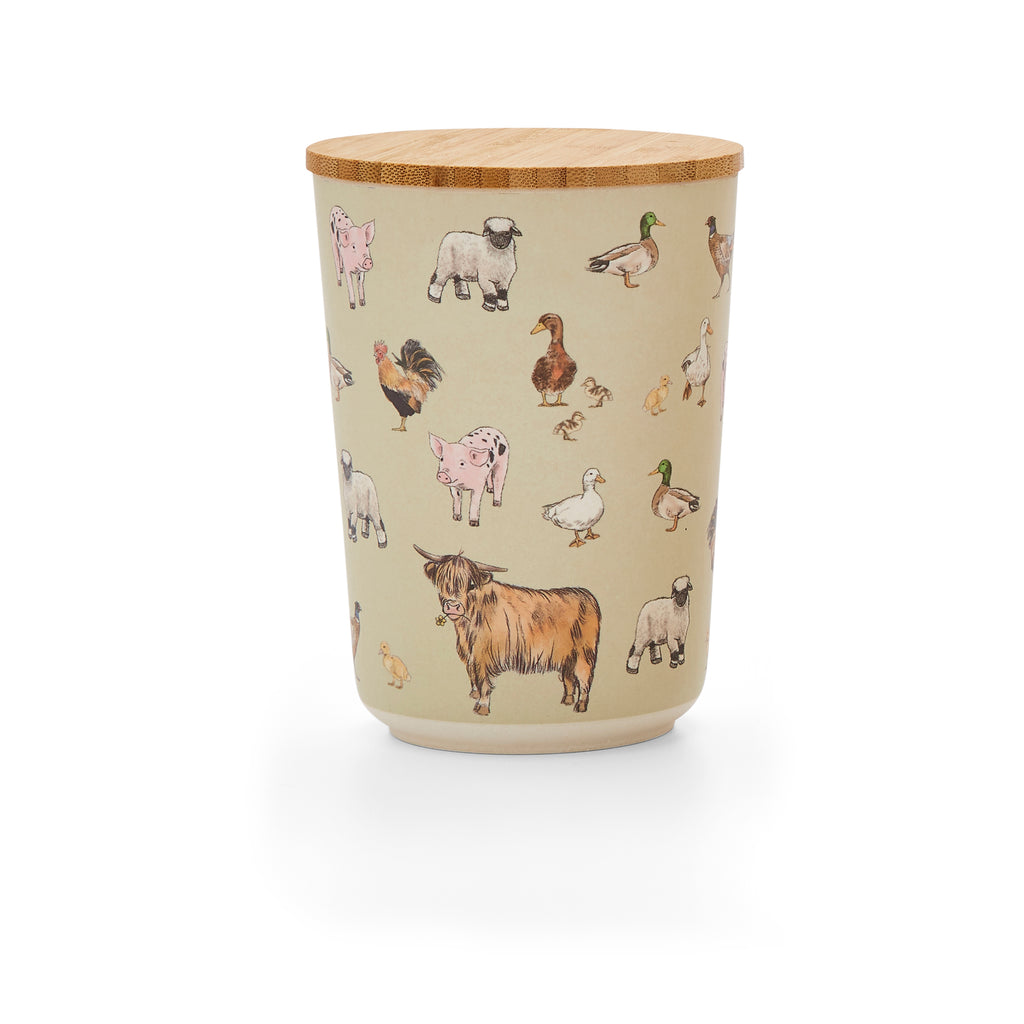Buttercup Farm Animals Bamboo Canister