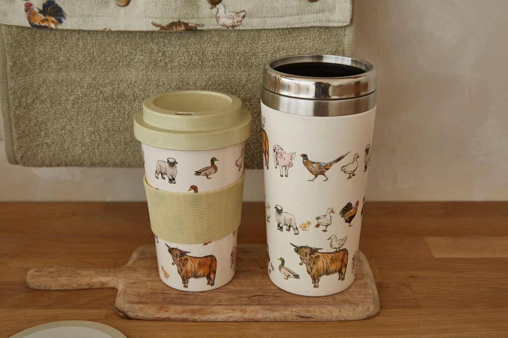 Buttercup Farm Bamboo Stainless Steel Travel Mugs
