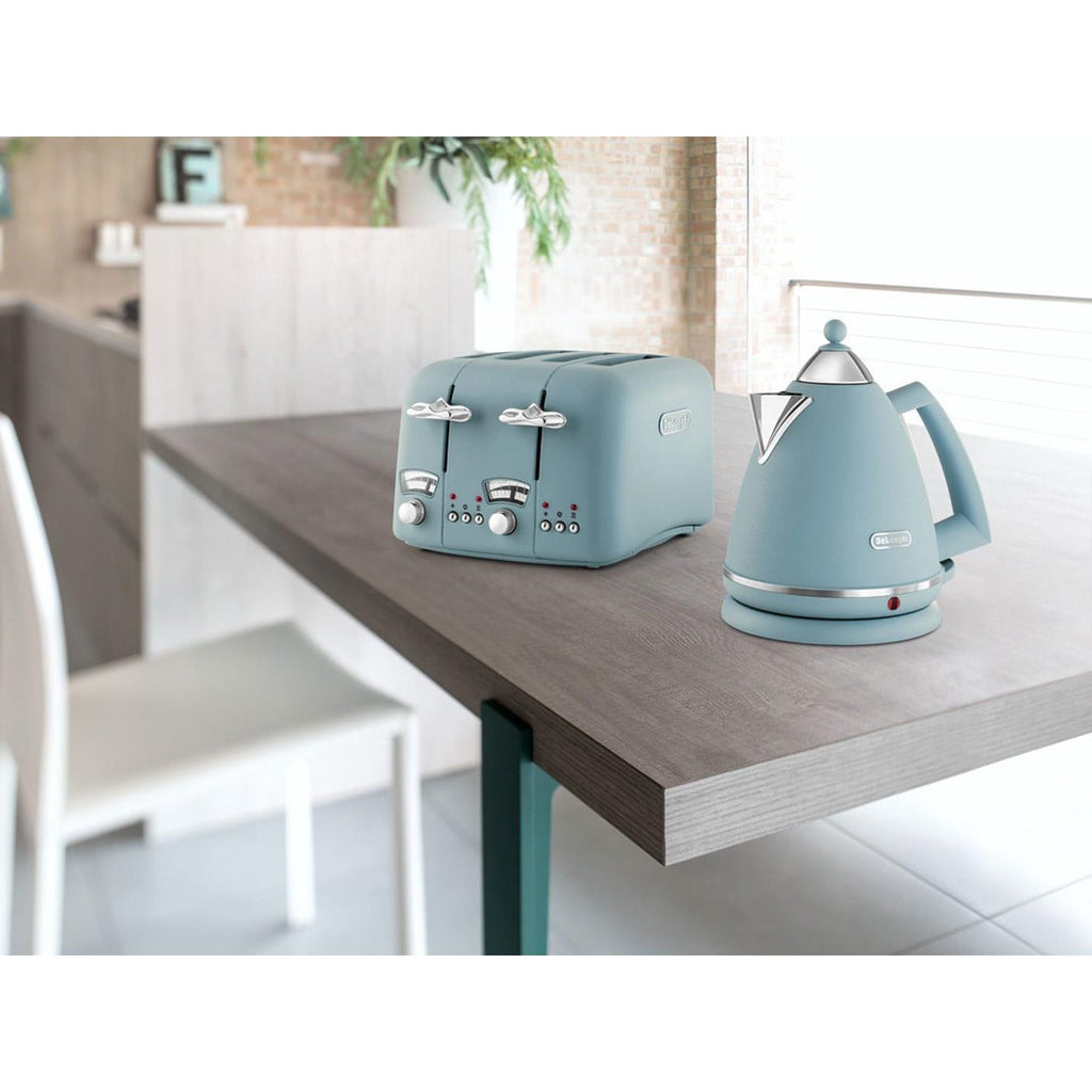 Flora 4 Slice Toaster  and Kettle Azure