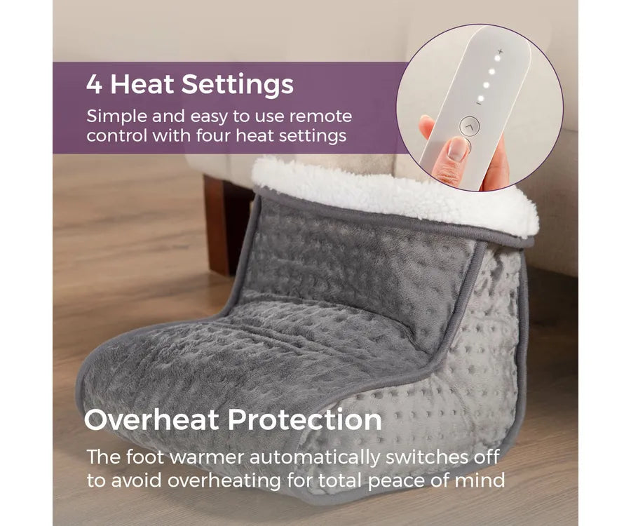 Carmen C81150 Electric Heated Foot Warmer picture of the 4 heat settings