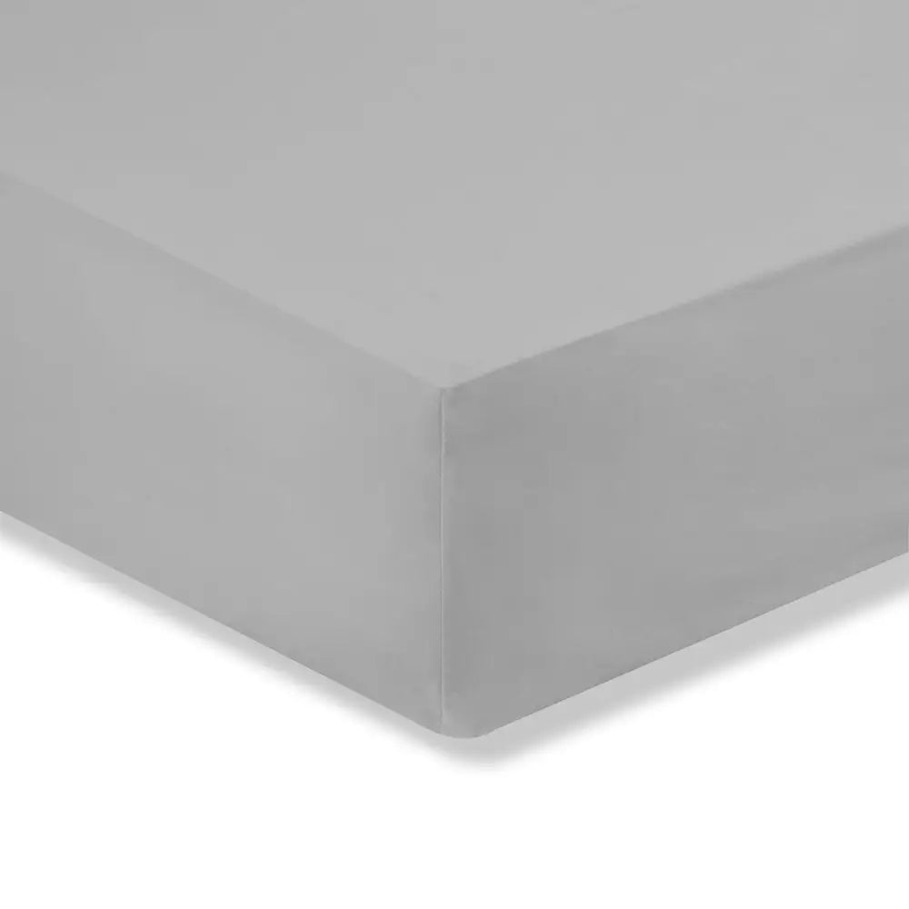 Egyptian Cotton Silver Double Fitted Sheet 