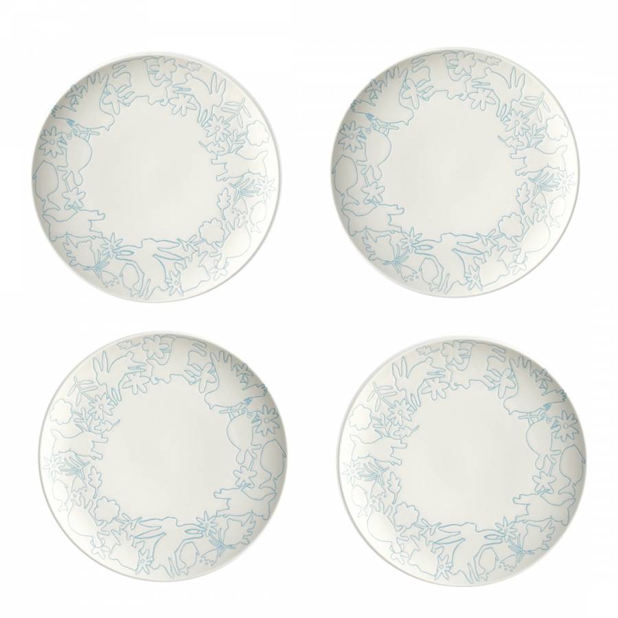 Ellen DeGeneres Polar Blue Set of 4 21cm Plate Royal Doulton