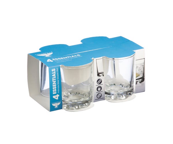 Essentials Hobnobs 4 Mixer Glasses