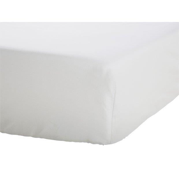 Fitted Sheet Double White