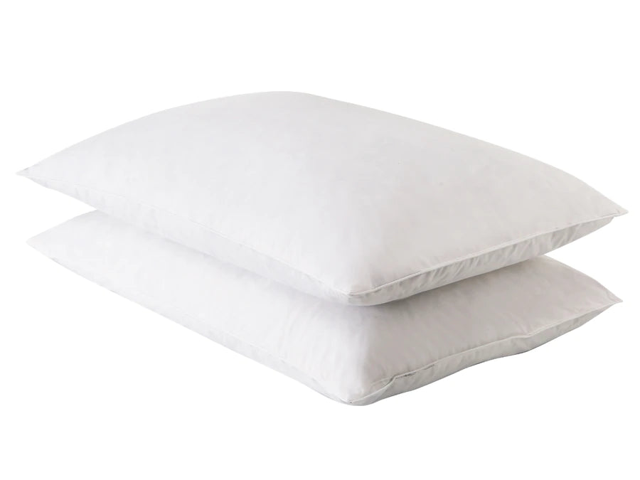 White Duck Feather & Down Pillow Pair