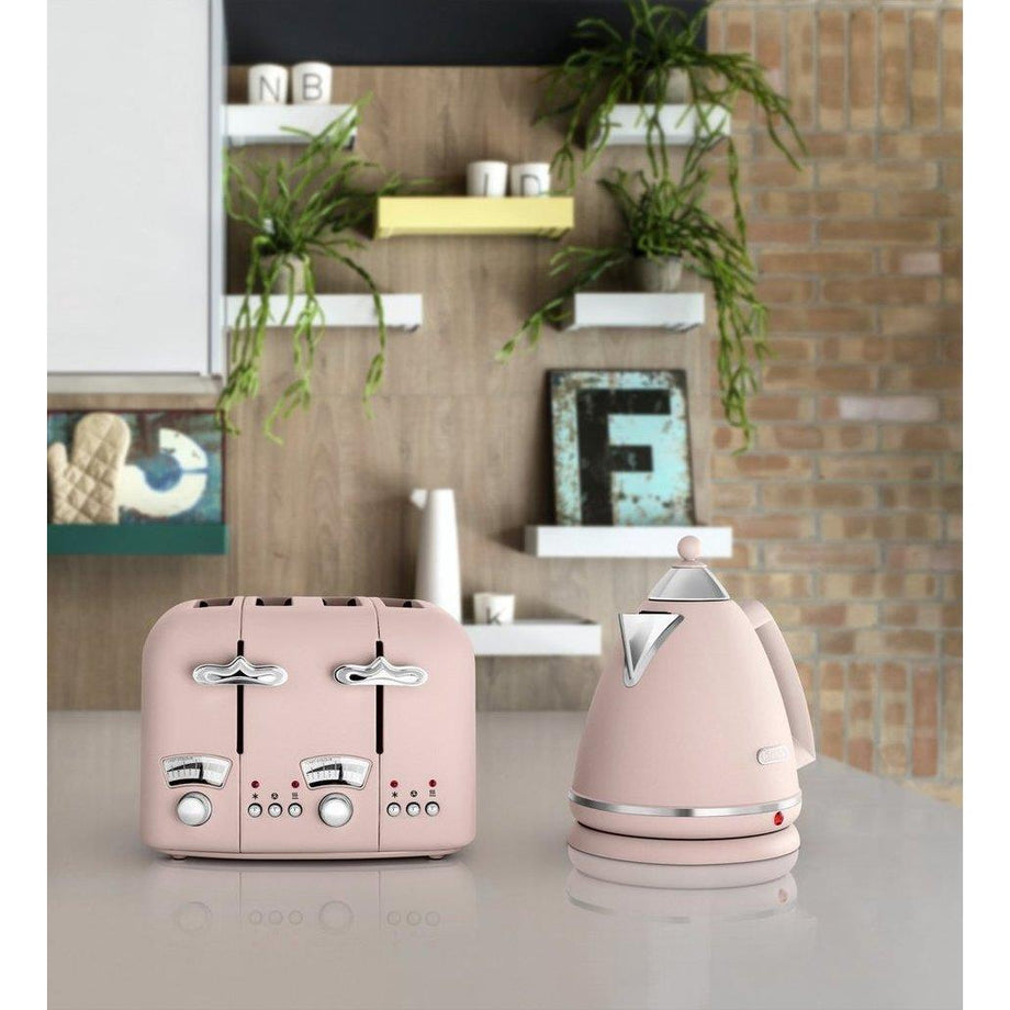 Shop De Longhi Flora Kettle Pink Smyth Patterson