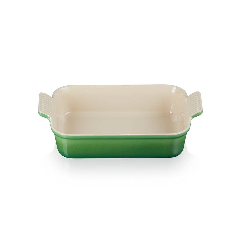 Le Creuset Bamboo Green 26cm Rect Dish Stoneware Full View