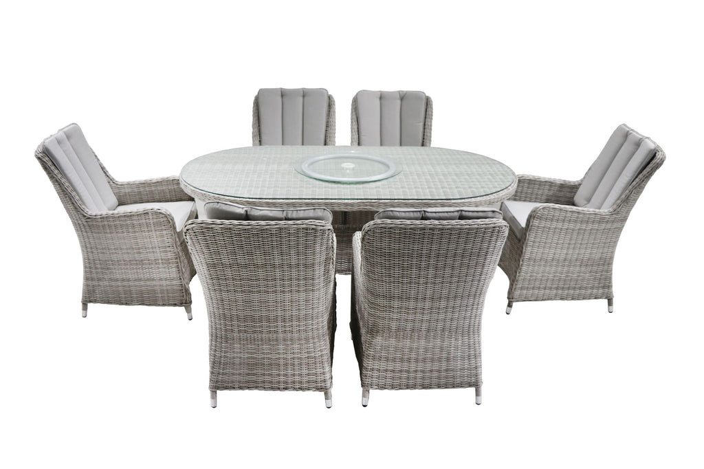6 Seat Oval Dining Set 