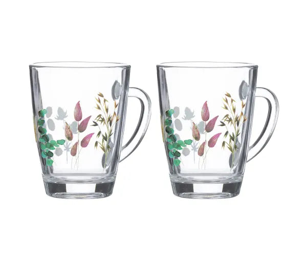 Meadow Set Of 2 Glass Mugs 