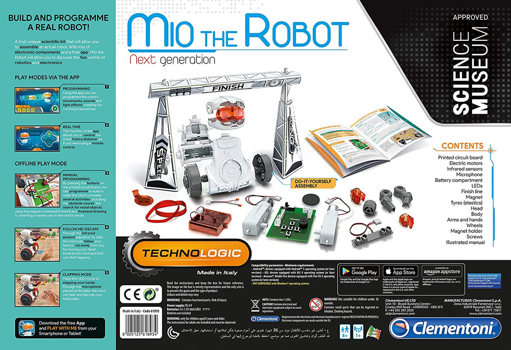 Clementoni Science Museum -Mio Robot instructions and details