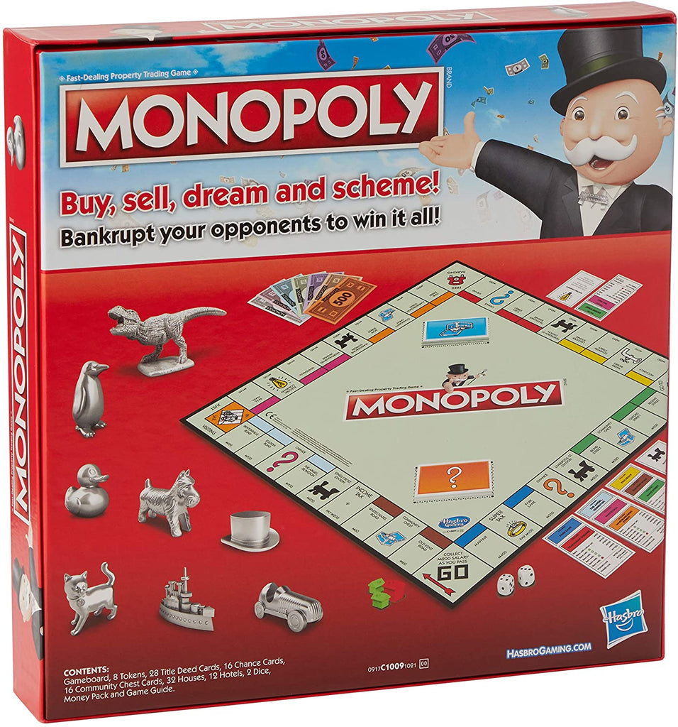 Monopoly Classic Game Back of the Box