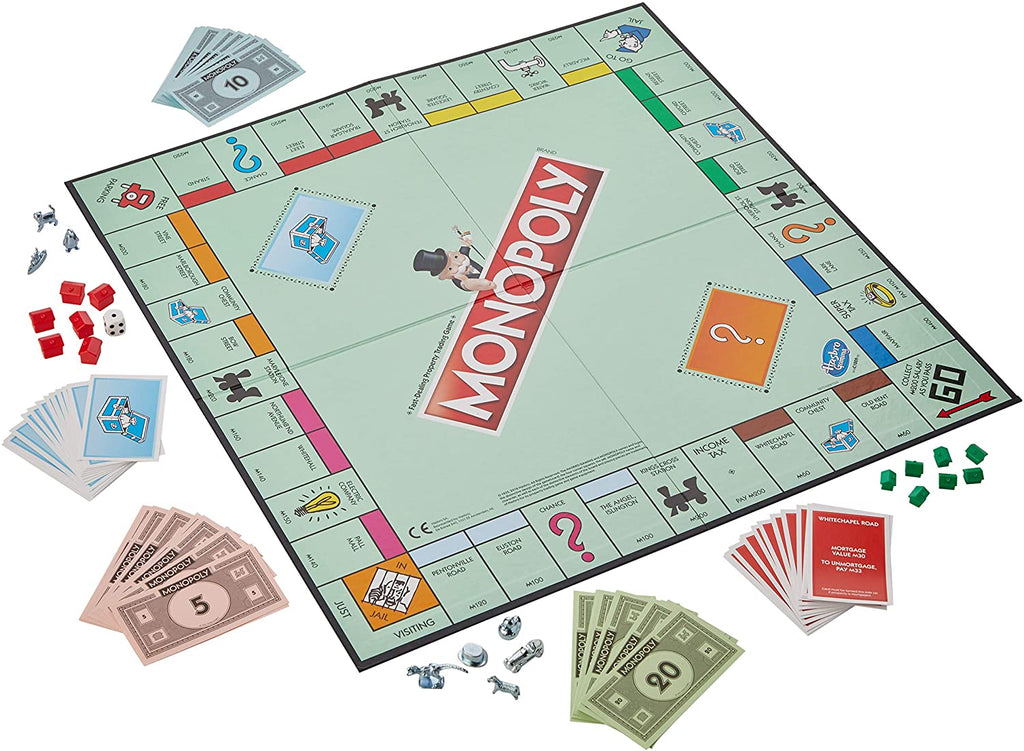 Monopoly Classic Game Board, Money and tokens