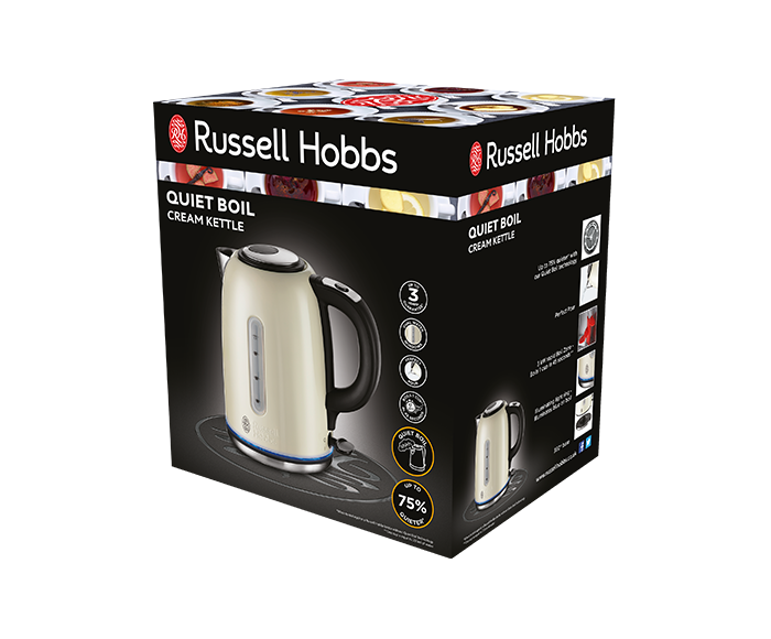 Russell Hobbs 20461 Buckingham Quiet Boil Kettle Cream Kettles