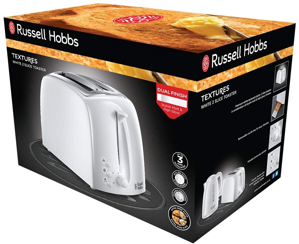 Russell Hobbs 21640 Textures 2 Slice White Toaster box
