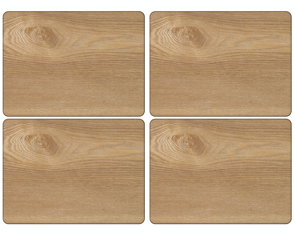 Set Of 4 Oak Veneer Placemats Creative Tops