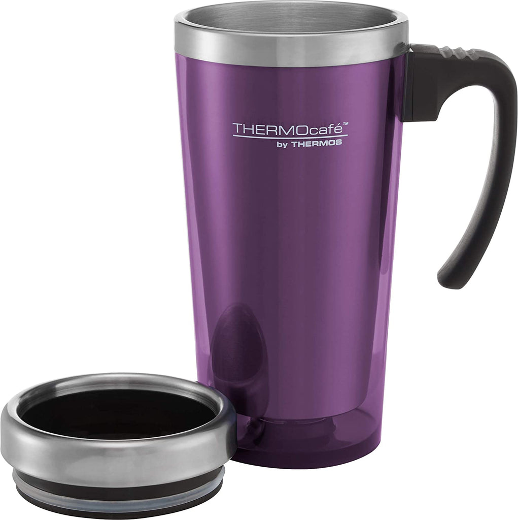 Thermos Travel Mug Purple opened