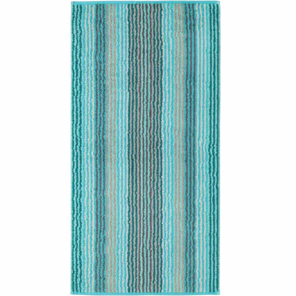 Cawo Unique Bath Towel Turquoise Striped DT944/44
