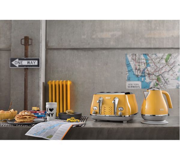 Icona Capitals Toaster  and Kettle Yellow